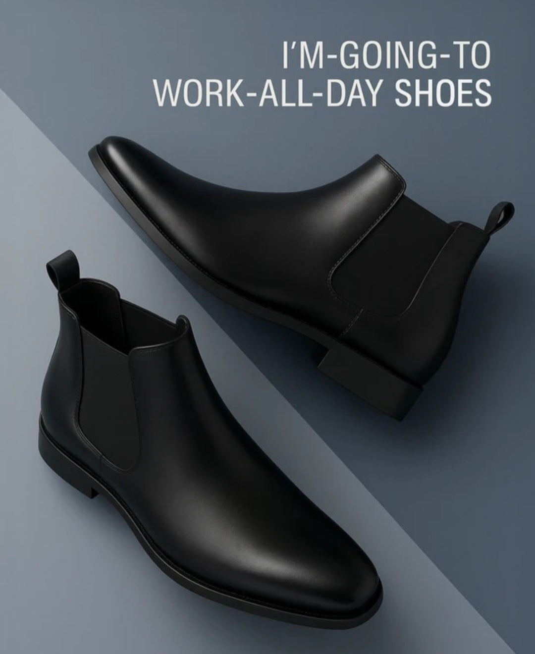 Chelsea black shoes for men