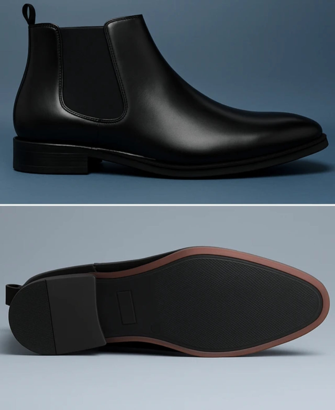 Chelsea black shoes for men